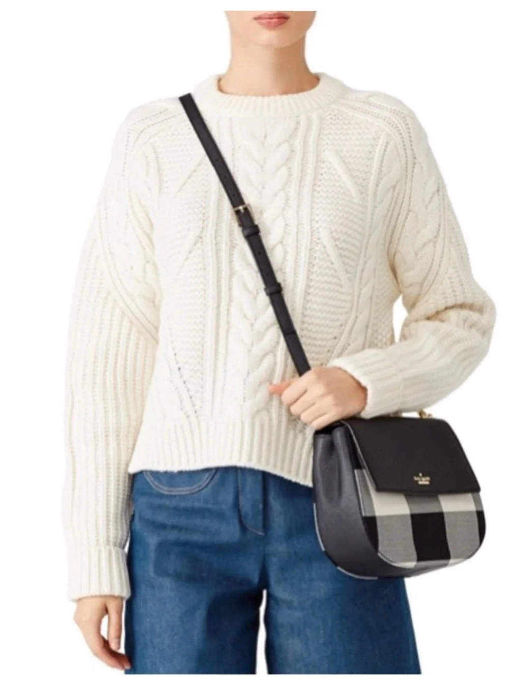 KATE SPADE Byrdie Buffalo Check Plaid Crossbody